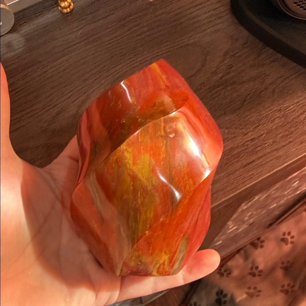 Vibrant Red Jasper Stone Decor